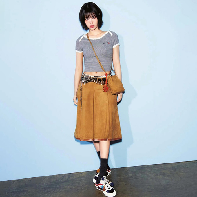 9A+ quality miu miu striped logo t-shirt